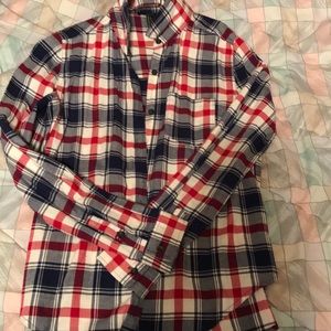 Red, white and blue flannel